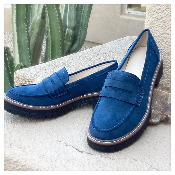 Bandko Shoes - Bandko’s Womens Blue Penny Loafers